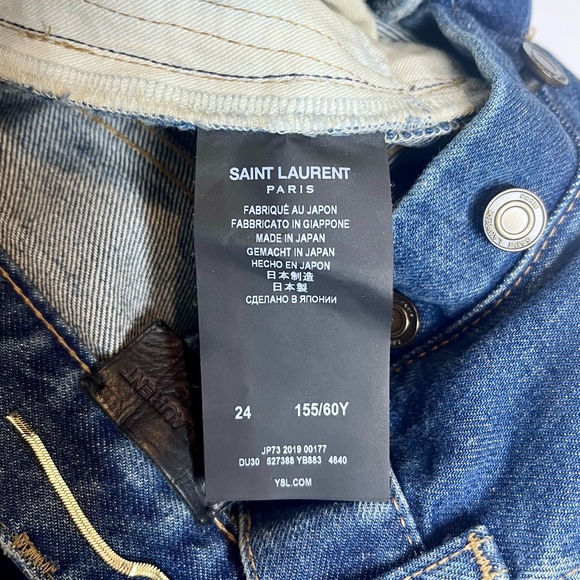 Saint Laurent High Rise Slim Fit Jeans - Picture 9 of 10